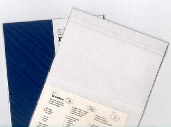 Doppelkarte Duetto, blau-weiss